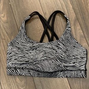 Lululemon Zebra print energy bra